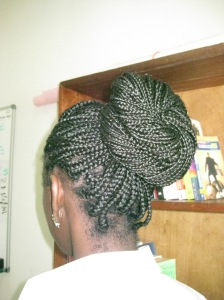 platted and up from the back